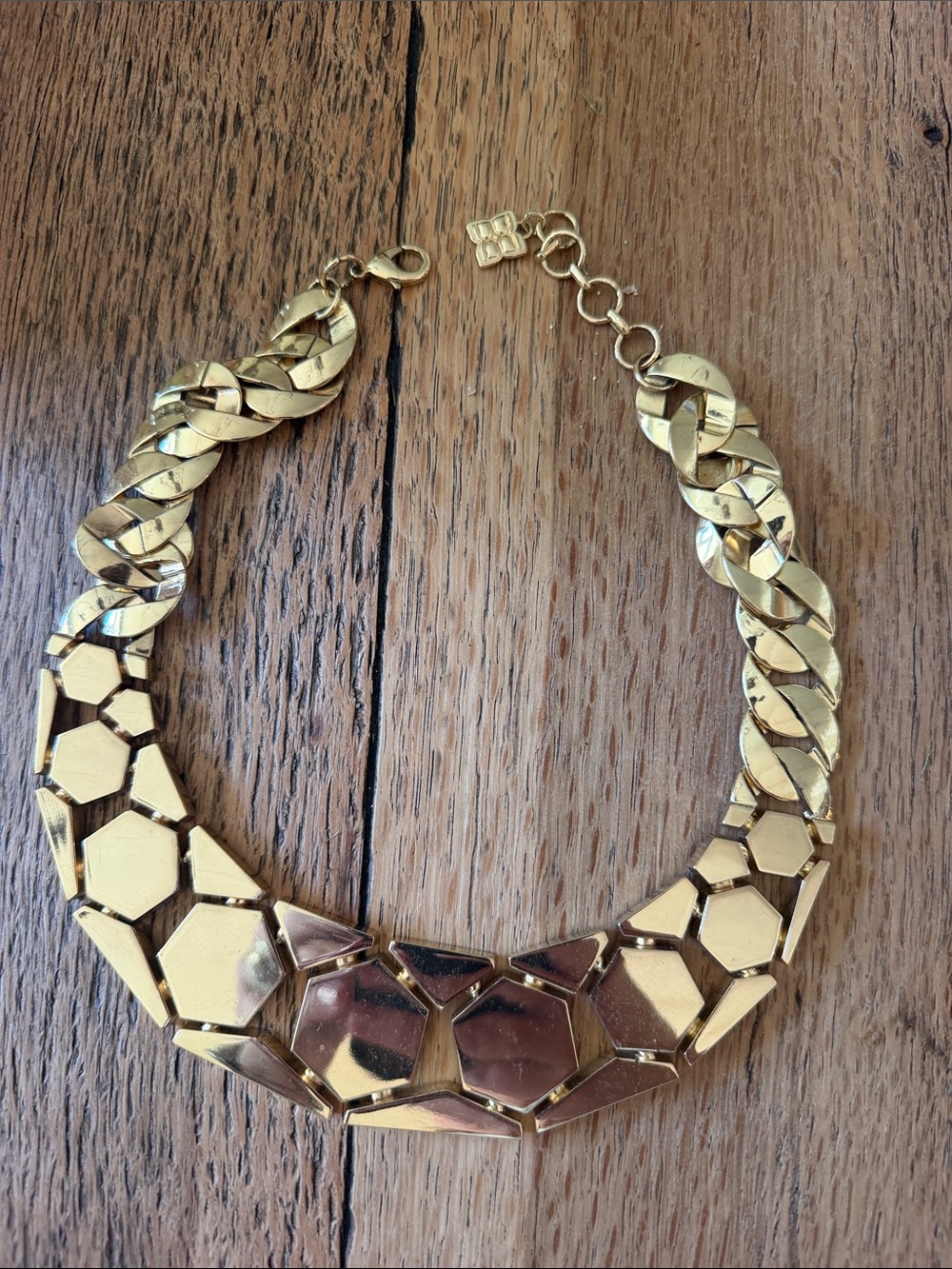 BCBGMaxAzria Gold Geometric Collar Necklace
